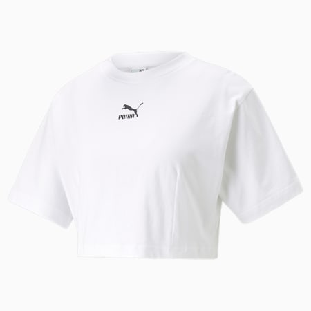 DARE TO Cropped Relaxed Tee Women, PUMA White, small-PHL