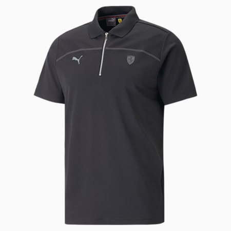 Scuderia Ferrari Style Polo Shirt Men, PUMA Black, small-PHL