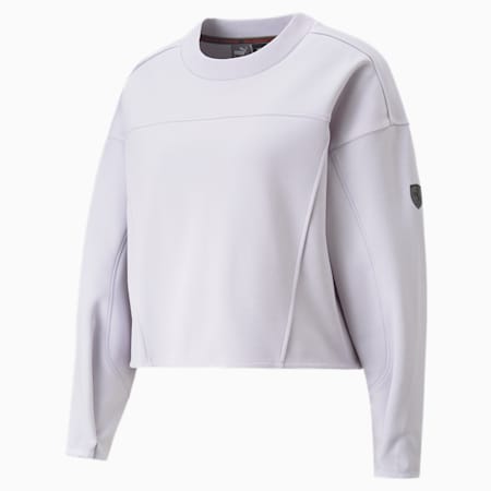 Scuderia Ferrari Style Rundhals-Sweatshirt für Damen, Spring Lavender, small