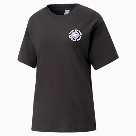 Downtown Relaxed Graphic Tee Women, PUMA Black, small-PHL