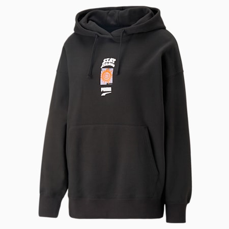 Hoodie Downtown Graphic Femme, PUMA Black, small