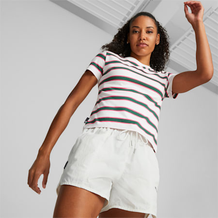 Damska koszulka PUMA TEAM, PUMA White-Yarn dye, small