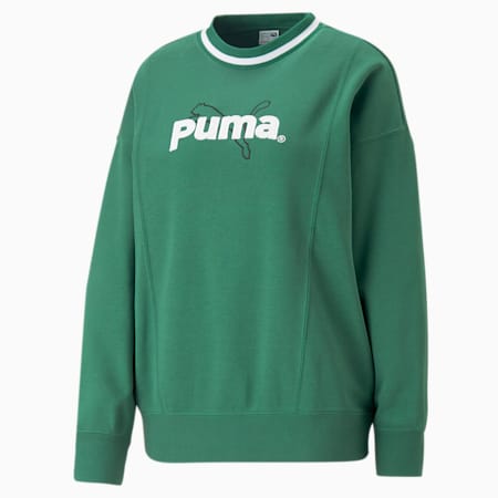 PUMA TEAM Mock Neck Sweatshirt Women, Vine, small-PHL