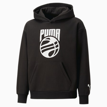 Posterize Basketball Hoodie - Boys 8-16 years, PUMA Black, small-AUS