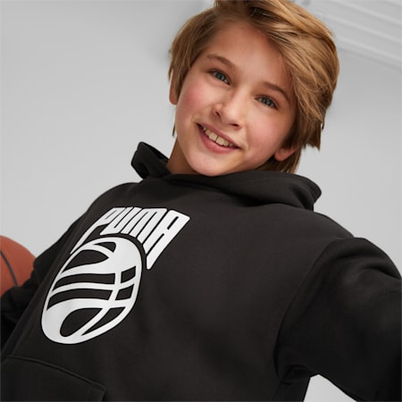 Posterize Basketball Hoodie - Boys 8-16 years, PUMA Black, small-AUS