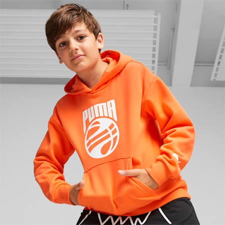 Posterize Basketball Hoodie - Boys 8-16 years, Hot Heat, small-AUS