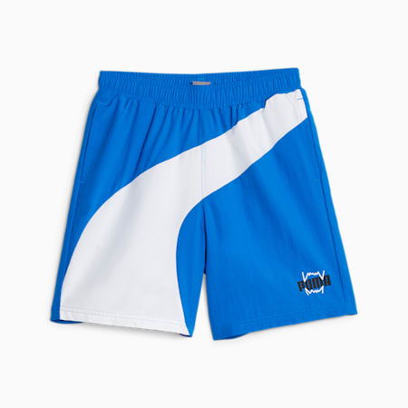 Clyde Basketball Shorts - Boys 8-16 years, Racing Blue, small-AUS