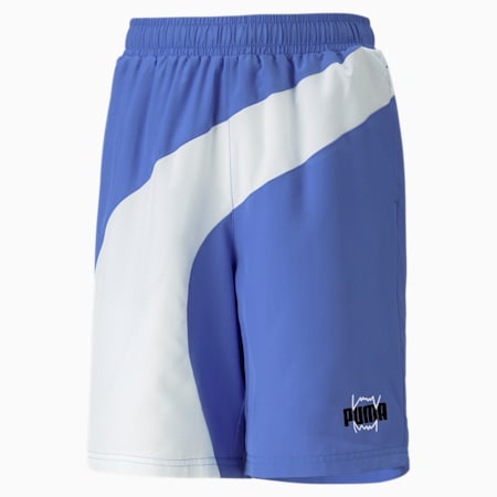 Clyde Basketball Shorts - Boys 8-16 years, Royal Sapphire, small-AUS