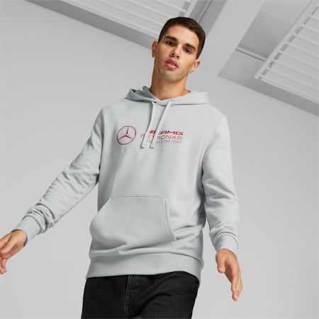 Mercedes-AMG Petronas Motorsport Men's Hoodie, Mercedes Team Silver, small-AUS