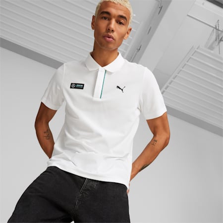 Mercedes-AMG Petronas Motorsport Polo Shirt Men, PUMA White, small-PHL