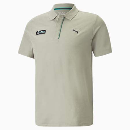 Mercedes AMG Petronas Men's Regular Fit Polo, Birch Tree, small-IND