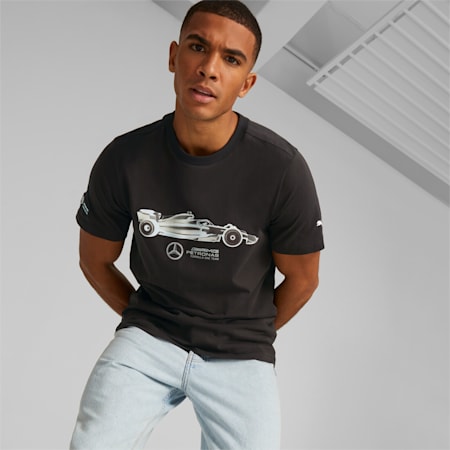 Mercedes-AMG Petronas Motorsport Men's ESS Car Graphic Tee, PUMA Black, small-AUS