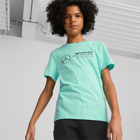 T-shirt à logo Mercedes-AMG Petronas Motorsport Enfant et Adolescent, Mint, small