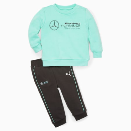 Mercedes-AMG Petronas Motorsport set met ronde hals voor baby's, Mint, small