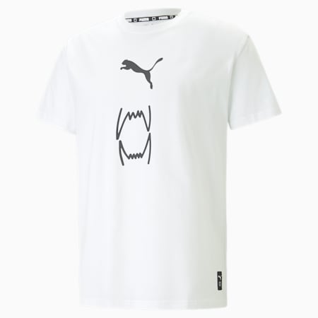 Franchise Core basketbal-T-shirt voor heren, PUMA White, small
