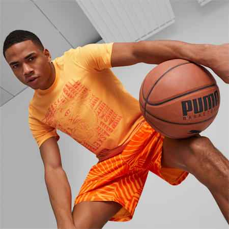 Perimeter Basketball Tee, Clementine, small-PHL