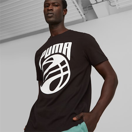 Posterize Basketball Tee Men, PUMA Black, small-PHL