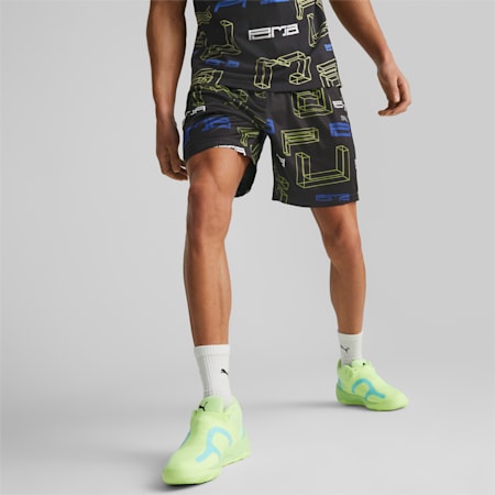 Breakaway Printed Basketball Shorts Men, PUMA Black-Multi AOP, small-PHL