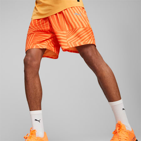 Baseline Printed Basketball Shorts Men, Cayenne Pepper-Multi AOP, small-SEA