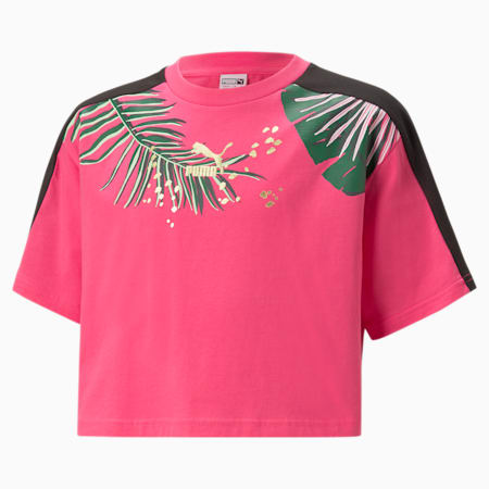 T7 Vacay Queen Girls' Graphic Tee - Youth 8-16 years, Glowing Pink, small-AUS