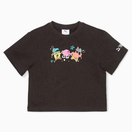 PUMA x SPONGEBOB Kids' Relaxed Fit T-Shirt, PUMA Black, small-IND