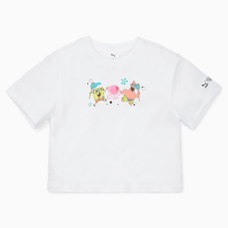 PUMA x SPONGEBOB T-Shirt Kinder, PUMA White, small