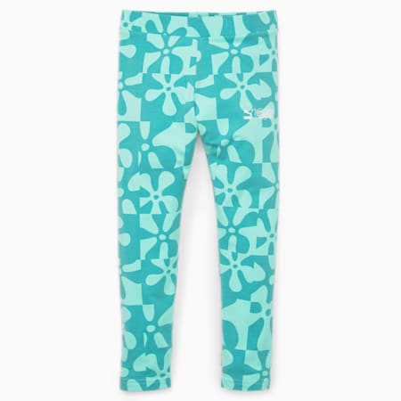 PUMA x SPONGEBOB Leggings Kids, Mint, small-SEA