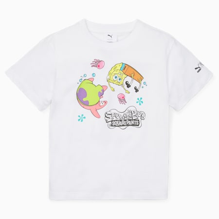 PUMA x SPONGEBOB Tee Kids, PUMA White, small-SEA
