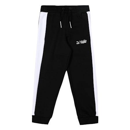 PUMA x SPONGEBOB T7 Kids' Regular Fit Pants, PUMA Black, small-IND