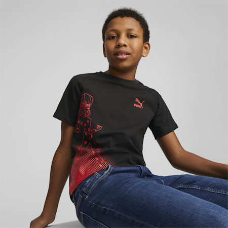 PUMA x MIRACULOUS Tee Youth, PUMA Black, small-SEA