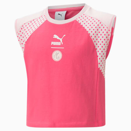 PUMA x MIRACULOUS SL Tee - Youth 8-16 years, Glowing Pink, small-AUS