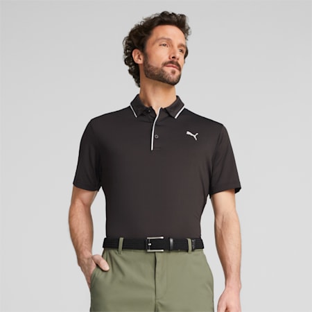 Męska golfowa koszulka polo Mattr Bridges, PUMA Black, small