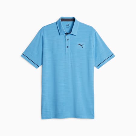Cloudspun Haystack Men's Golf Polo Shirt, Regal Blue Heather-Navy Blazer Heather, small-AUS