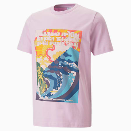 PUMA x PALOMO Graphic Tee, Pink Lavender, small-PHL