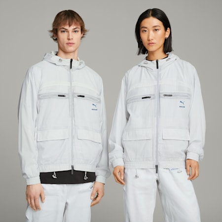 เสื้อกันลม PUMA x KOCHÉ Reversible, Feather Gray, small-THA