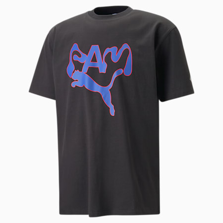 PUMA x PERKS AND MINI Graphic Tee, PUMA Black, small-PHL