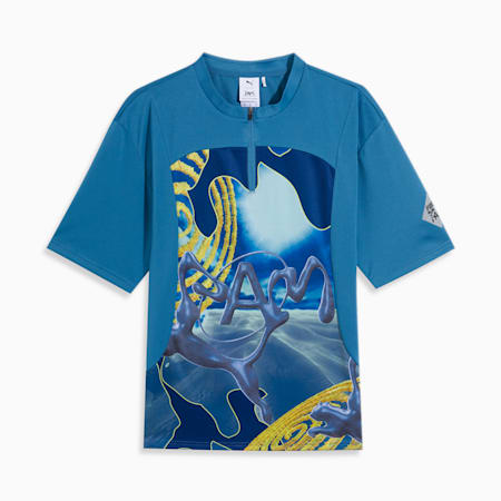 푸마 x 퍽스앤미니 액티브 AOP 티 <br> PUMA x P.A.M. Active AOP Tee, Stellar, small-KOR