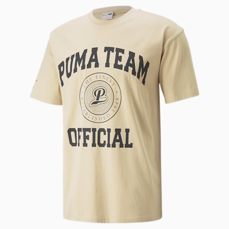 PUMA Team Graphic Tee Men, Light Sand, small-AUS