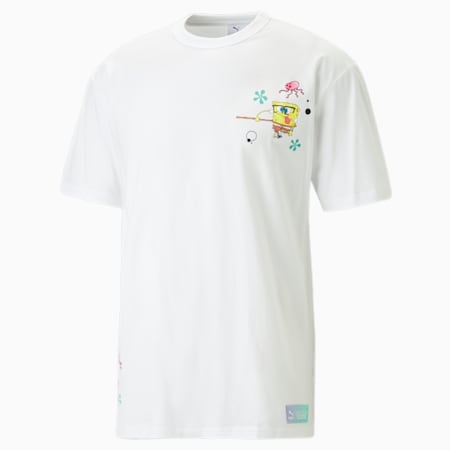 PUMA x SPONGEBOB Graphic Tee Men, PUMA White, small-DFA