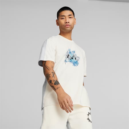 PUMA x FINAL FANTASY XIV T-shirt, Whisper White-Platinum Gray, small