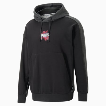 PUMA x FINAL FANTASY XIV Men's Hoodie, PUMA Black-Flat Dark Gray, small-AUS