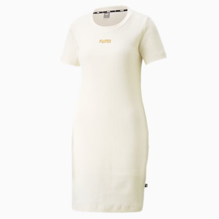 Women's Short Sleeve Dress, Eggnog, small