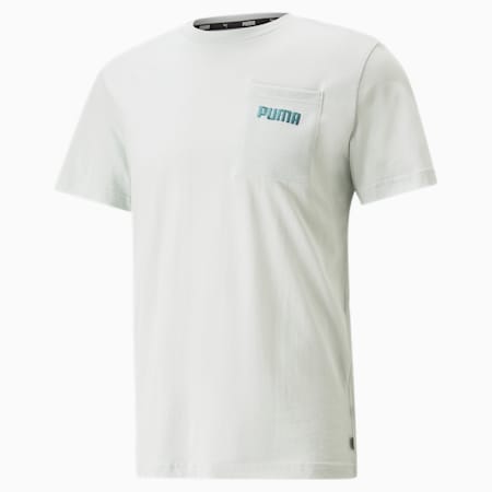 Koszulka męska z haftowanym logo i teksturą, Ice Flow, small