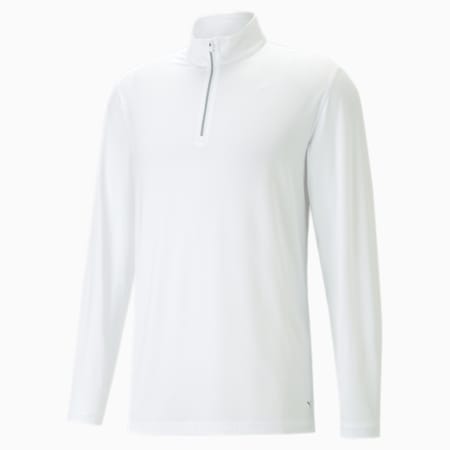YouV Quarter-Zip Men's Golf Sweatshirt, Bright White, small