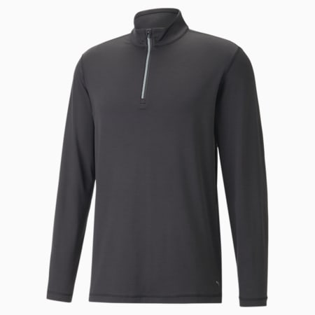 You-V Quarter-Zip Men's Golf Sweatshirt, PUMA Black, small-AUS