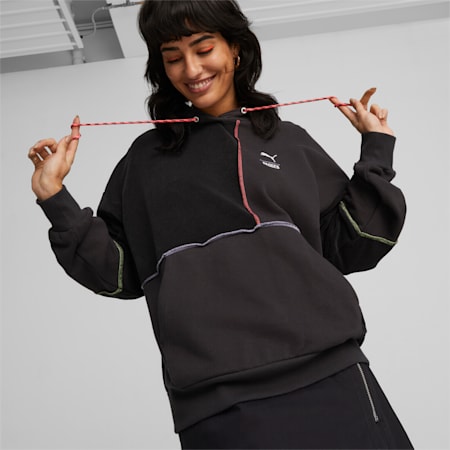 Hoodie PUMA x THE RAGGED PRIEST Femme, PUMA Black, small-DFA