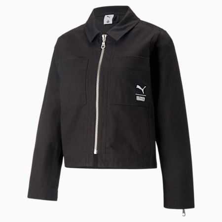 Giacca PUMA x THE RAGGED PRIEST in twill da donna, PUMA Black, small