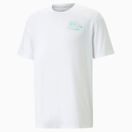 Camiseta de golf para hombre PUMA x Palm Tree Crew Paradise, Bright White, small
