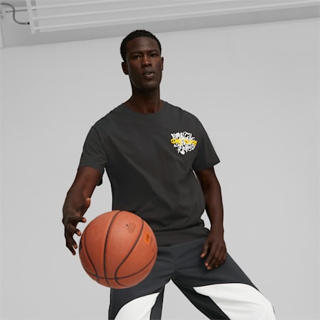 Showcase Basketball Tee Men, PUMA Black, small-PHL