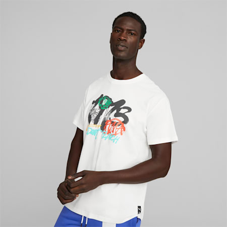 Showcase Basketball Tee Men, PUMA White, small-PHL